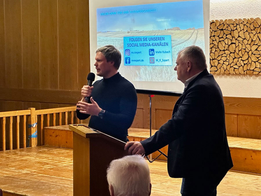 Dr. Malte Rubach, Ernährungswissenschaftler und Wolfgang Wolfgang Teifelhart, Kreisobmann BBV Kreisverband Aichach-Friedberg